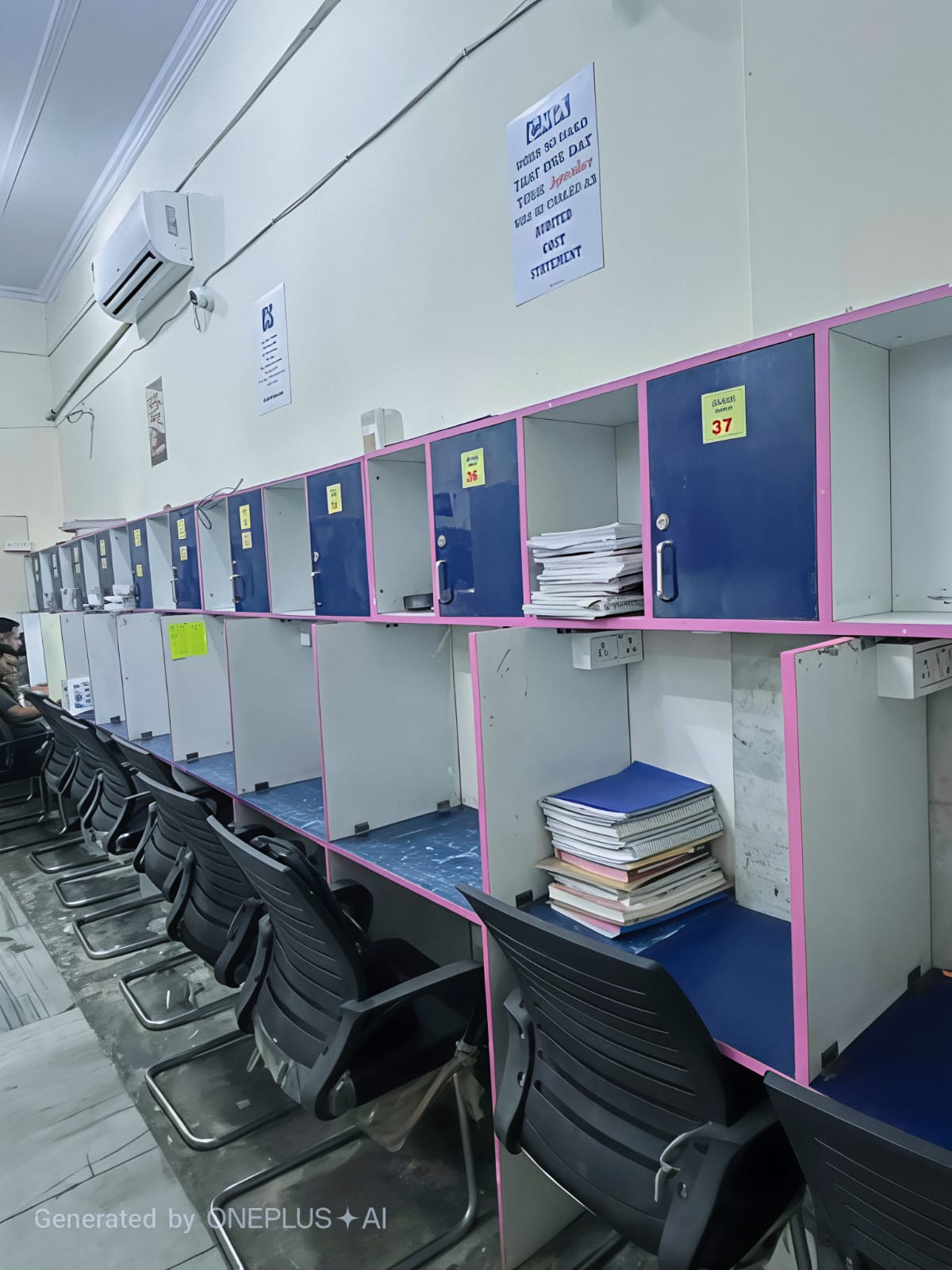 Laxmi Nagar library seating area
